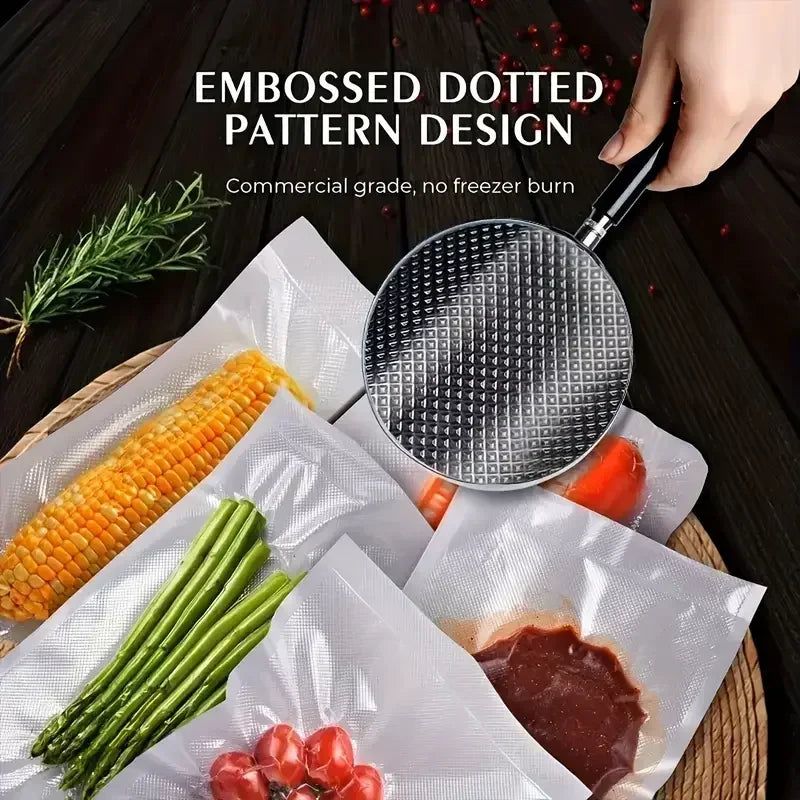 50Pcs Vacuum Sealer Bags, Disposable Airtight Compression Bag, Transparent Food Packaging Bag, for Meat,Fruit and Vegetable