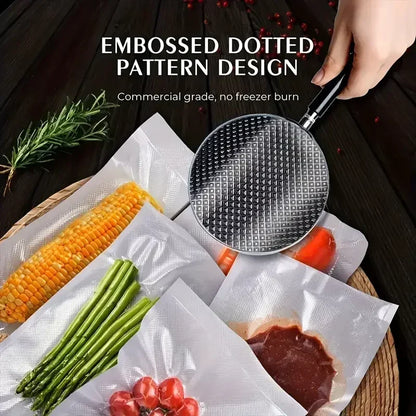 50Pcs Vacuum Sealer Bags, Disposable Airtight Compression Bag, Transparent Food Packaging Bag, for Meat,Fruit and Vegetable