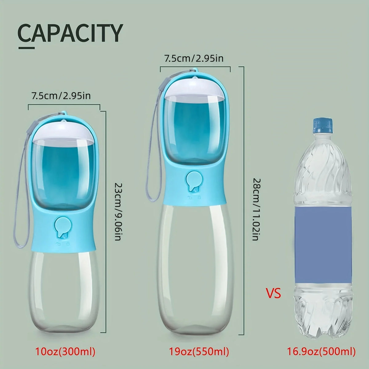 3 in 1 Dog Water Bottle | PawKit Portable Dog Cup